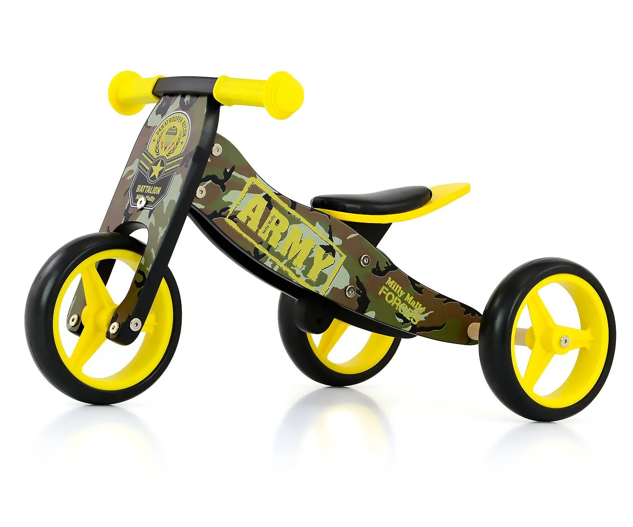 Milly Mally Jake Army 2in1, 1,5 år, 3 hjul, Tre, Flerfarget
