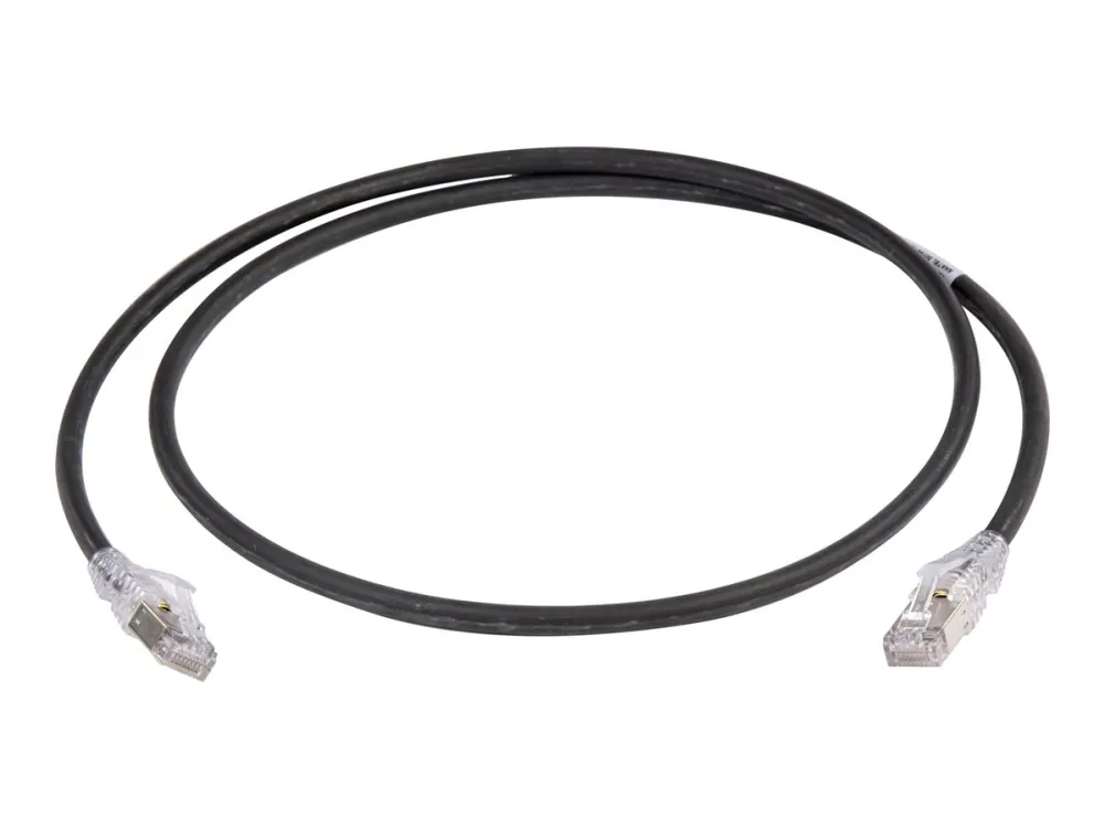CommScope NETCONNECT NPC - Koblingskabel - RJ-45 (hann) til RJ-45 (hann) - 2 m - 5.84 mm - S/FTP - CAT 6a - IEEE 802.3bt - halogenfri, flertrådet - svart