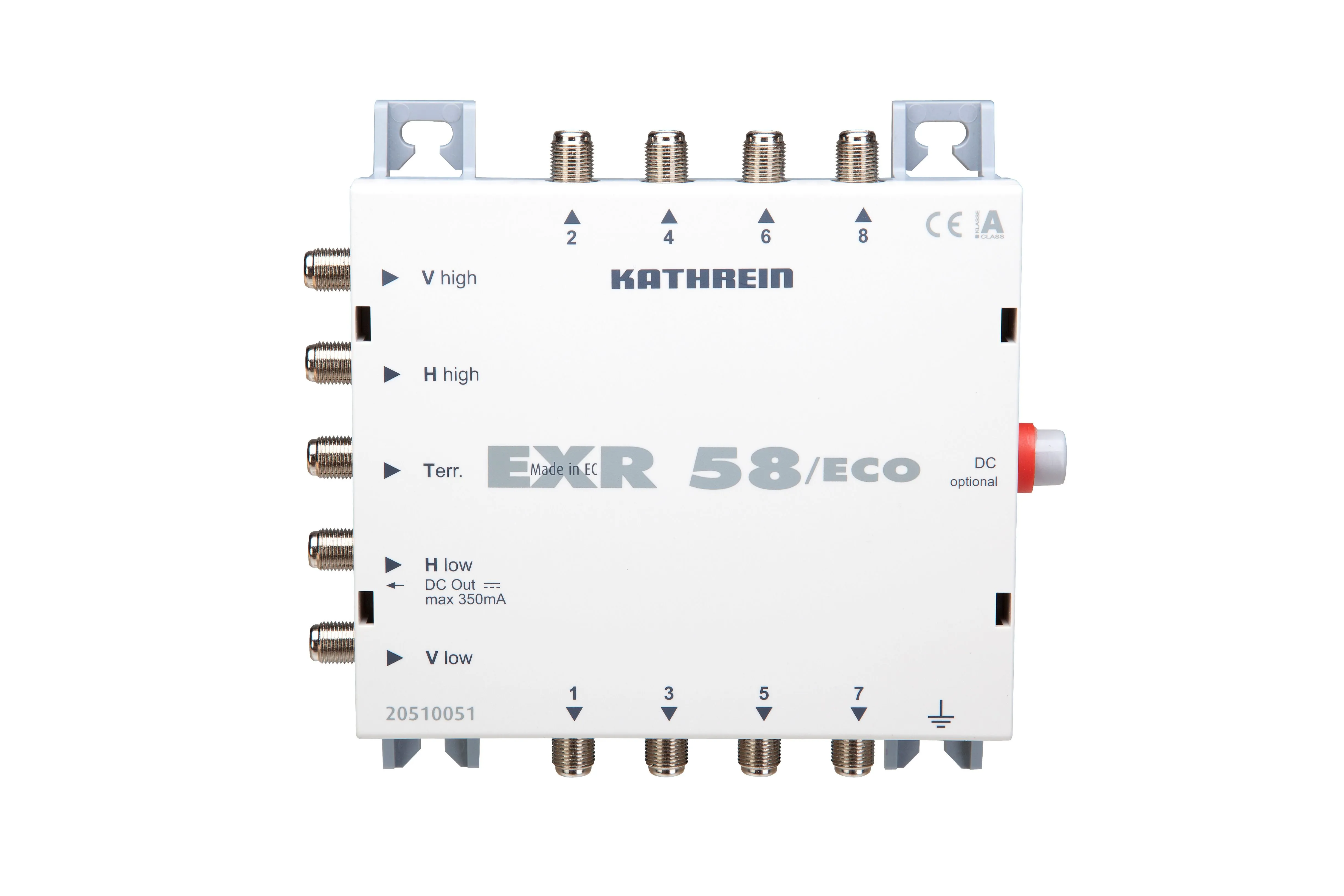 Kathrein EXR 58/eco, Grå, 5 - 862 MHz, 490 g, 157 mm, 192 mm, 50 mm