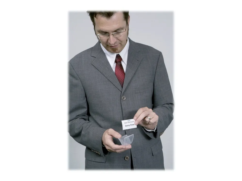 DURABLE CLICK FOLD - Navneskilt - for 54 x 90 mm - magnet - gjennomsiktig (en pakke 10)