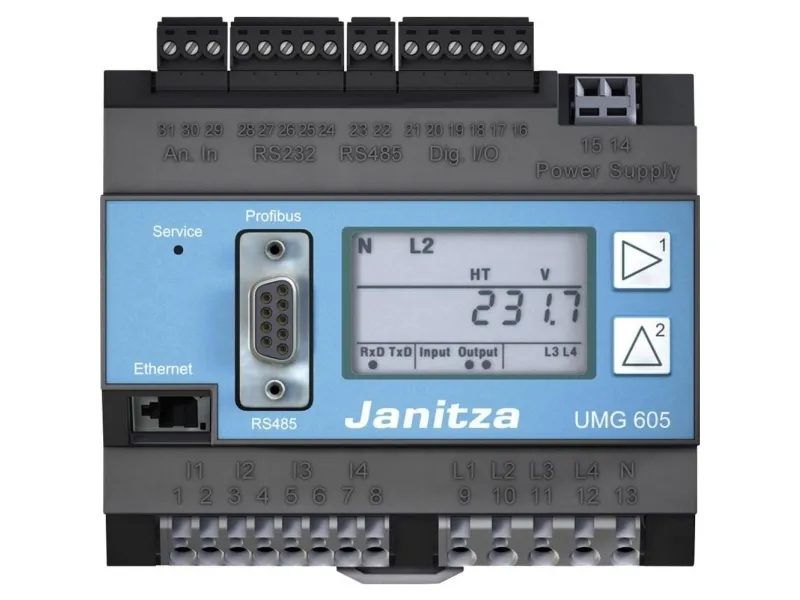Janitza UMG 605-PRO spenningskvalitetsanalysator