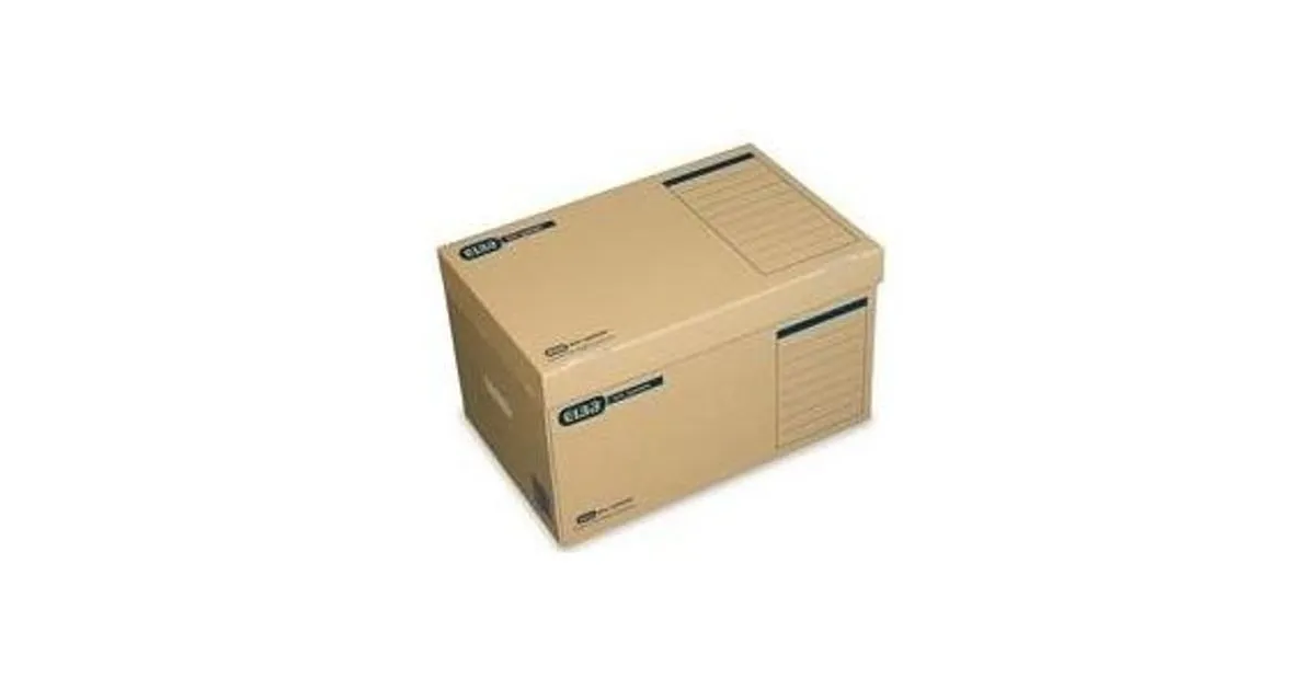 Elba Systemcontainer tric 54.5x32.0x 36.0 cm mit Klappdeckel Packung 10, Kartong, Beige, 540 mm, 320 mm, 360 mm, 10 stykker