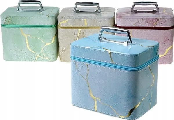 Trunk L-veske med låsbart speil 23x18x15 cm MIX