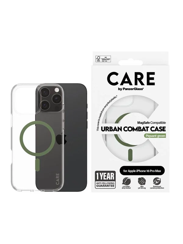 CARE by PanzerGlass Case Flagship Green MagSafe iPhone 16 Pro Max
