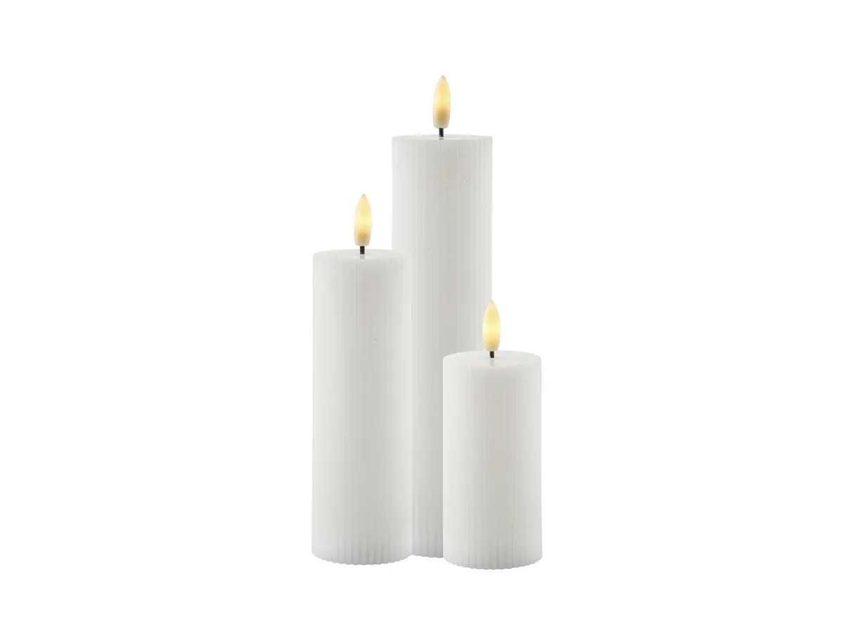 Juledekorasjon Tork Sirius Sirius Smilla oppladbart lyssett Ø 5 cm - hvit - 3 stk