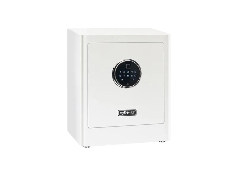 BASI mySafe Premium 350, Frittstående safe, Hvit, Elektronisk, Kode, Fingeravtrykksleser, 1 hyller, Batteri, AA