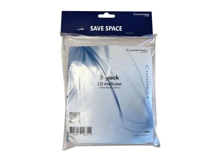Selek CD etui. 5-pak. Gennemsigtig