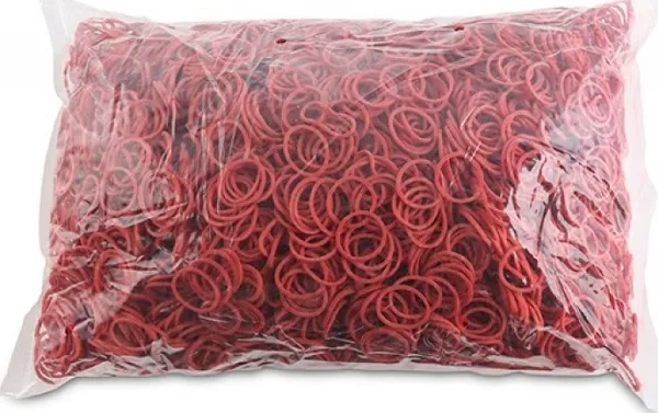 Office Products strikker til oppskriftbøker diameter 20 mm 1,5x1,5 mm 60% gummi 1000 g rød