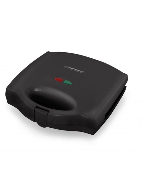 Esperanza Brødrister SANDWICH MAKER WITH INTERCHANGEABLE PLATES PORTABELLA 700W BLACK