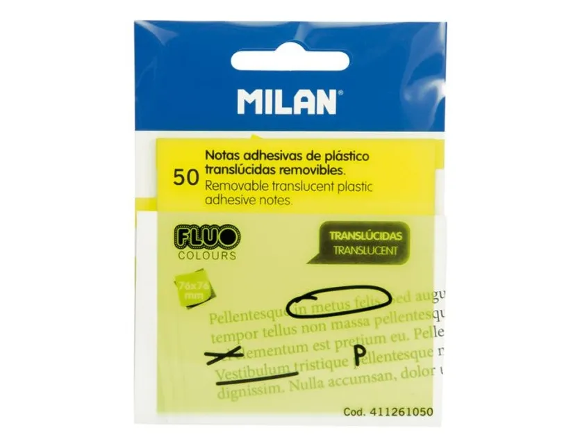 Milan Selvklebende notater 76x76 /50K fluo MILAN