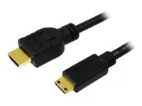LogiLink High Speed with Ethernet - HDMI-kabel med Ethernet - HDMI hann til 19 pin mini HDMI Type C hann - 5 m - svart