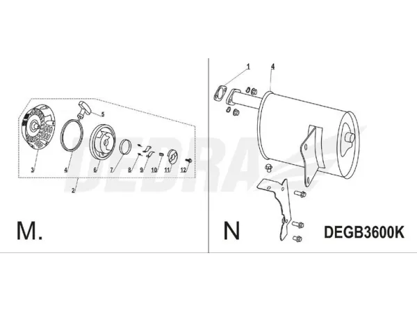 Dedra rotors (Vinkel elektrisk heveverk)