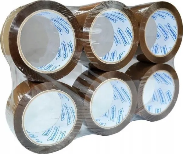 Tasma klejaca 48 mm x 60 m, brun, sterk (6 stk)