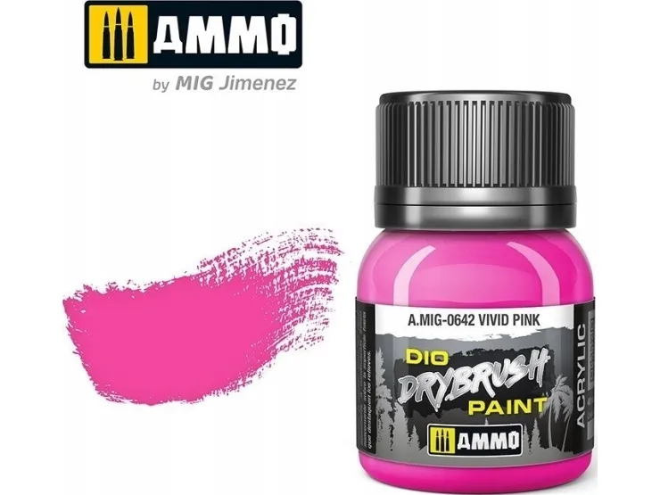 Vallejo Ammo: DIO tørrbørste - Vivid Pink