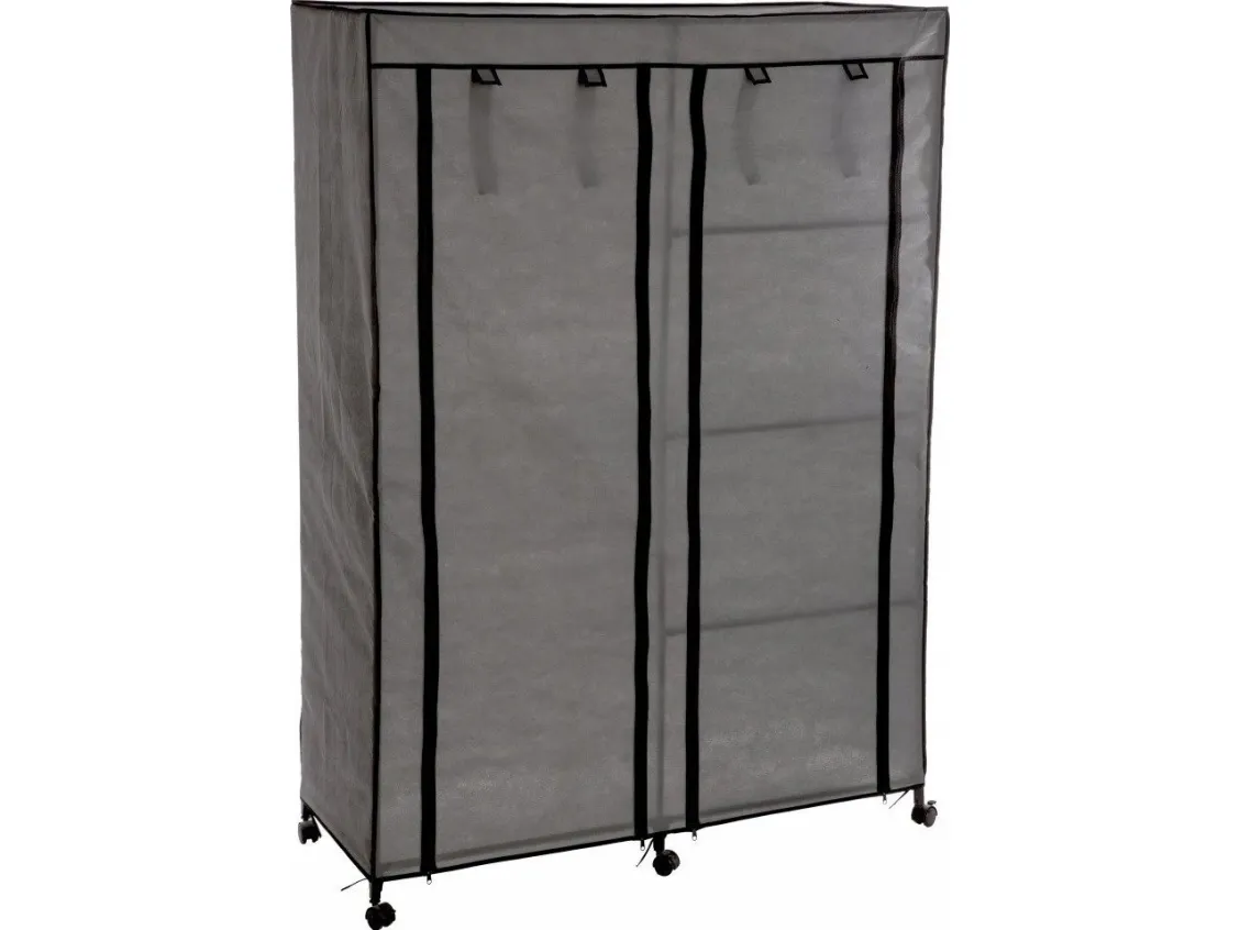 5five Tekstilgarderobe for klær, 118x48x168 cm, sort
