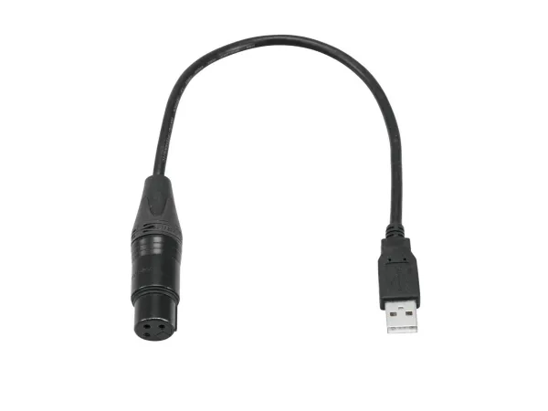 Eurolite 51860118, XLR, Hunkjønn, USB, Hankjønn, 0,4 m, Svart