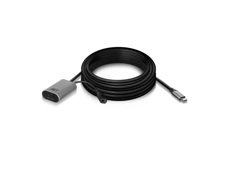 ACT AC7060 USB-C skjøtekabel med signalforsterker, 5 meter