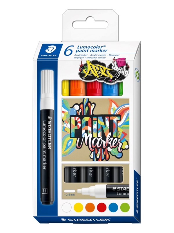 Staedtler Paint marker Lumocolor 2.4mm 6pcs