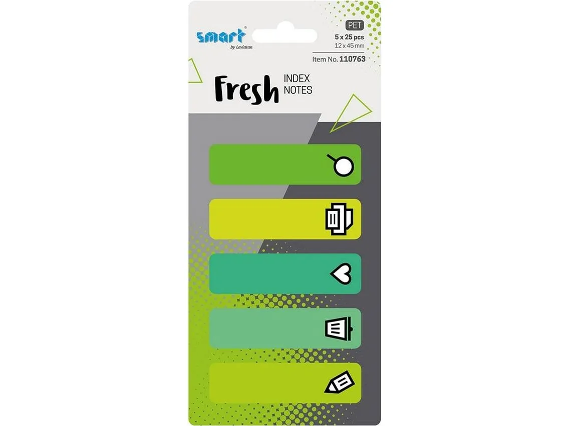 D.Rect Indexing tabs 12x45mm 5x25stk Office