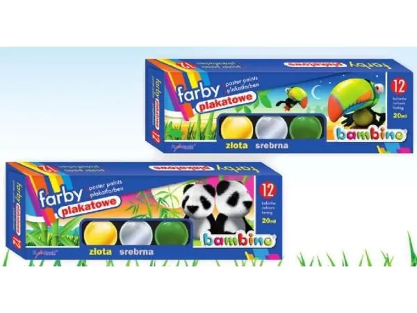 Plakatfarger 12 stk 20 ml Bambino p5 MAJEWSKI