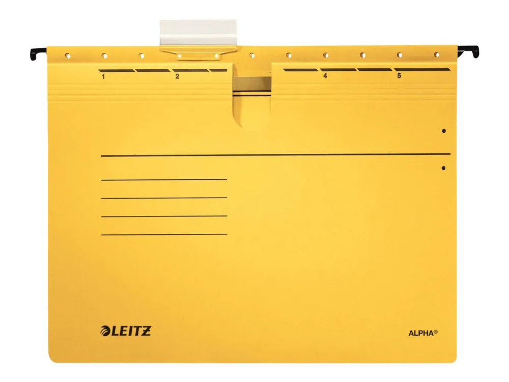 LEITZ ALPHA hengende perm, A4, kommersiell stifting, gul - for markedet: D / L / A / CH - 25 stk (1984-00-15)