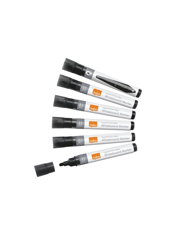 Nobo Liquid Ink - marker - black (pack of 12)