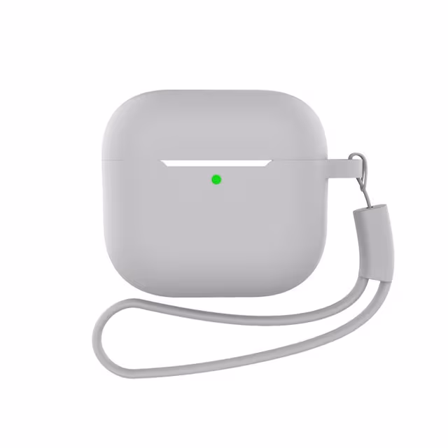 AirPods-etui med nøkkelring og tilbehør Grå AirPods 4 Flat