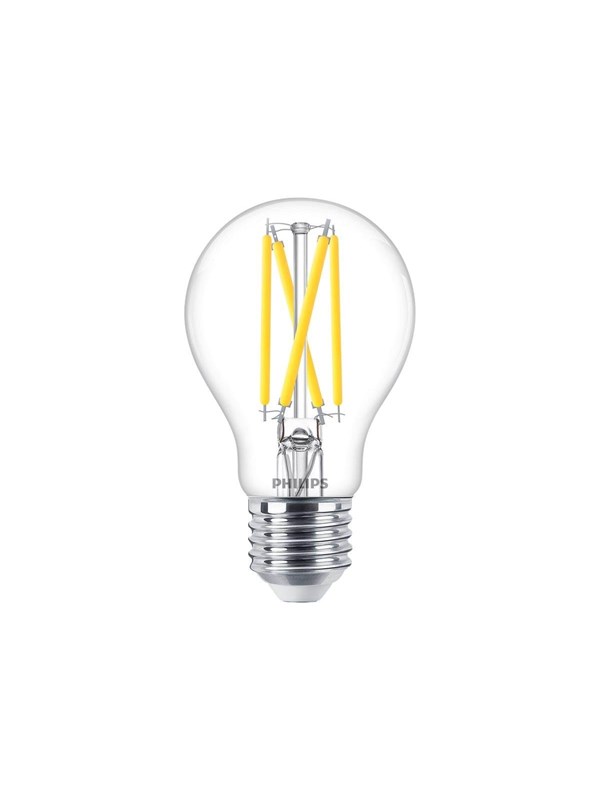 Philips LED-lyspære Standard WarmGlow 5.9W/922-927 (60W) Clear Dimmable E27
