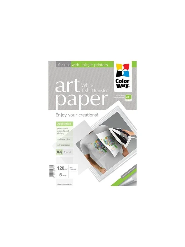 ColorWay ART T-shirt transfer - photo paper - 5 sheet(s) - A4 - 120 g/m²