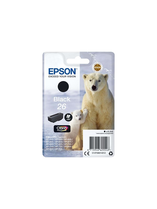 Epson 26 - sort - original - blækpatron