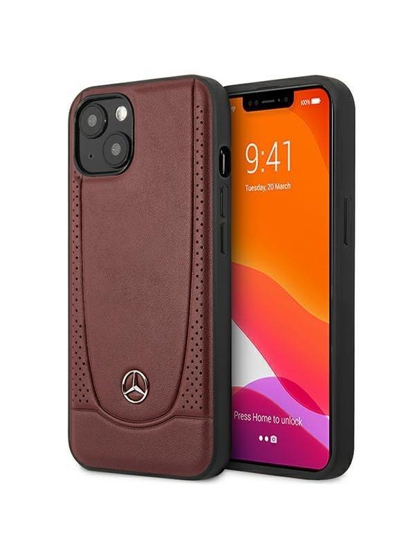 Mercedes Leather Urban Bengale Case for iPhone 14 Plus - Red