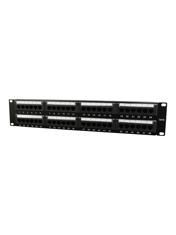 Gembird NPP-C548CM-001 - patch panel with cable management - 2U - 19"