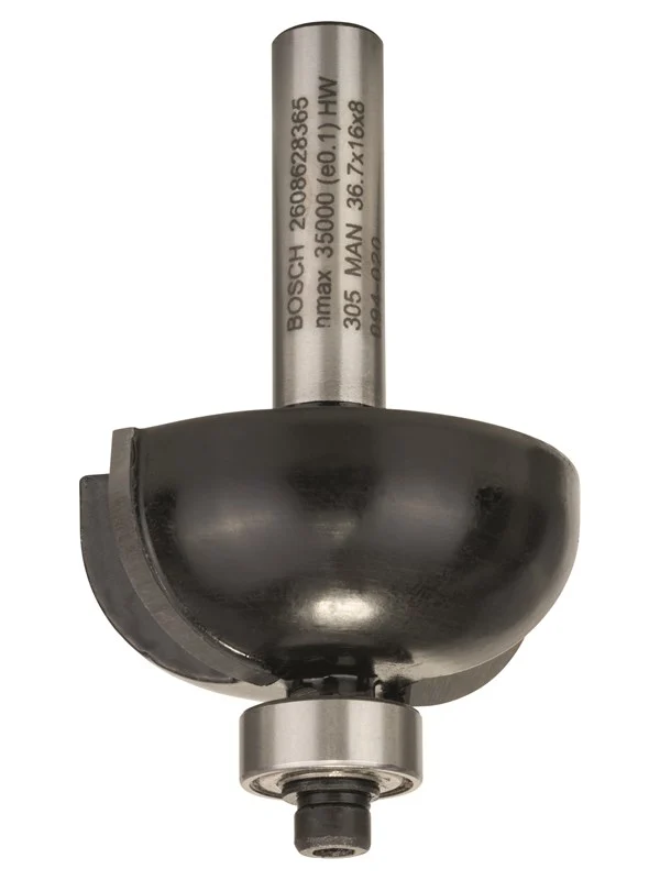 Bosch Avrundingsfresejern, 8 mm, R1 12 mm, D 36,7 mm, L 16 mm, G 58 mm 8 mm, R1 12 mm, D 36,7 mm, L 16 mm, G 58 mm