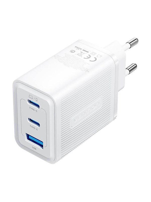 Vention Wall charger FERW0-EU 2xUSB-C USB- A 65W/65W/30W GaN (white)