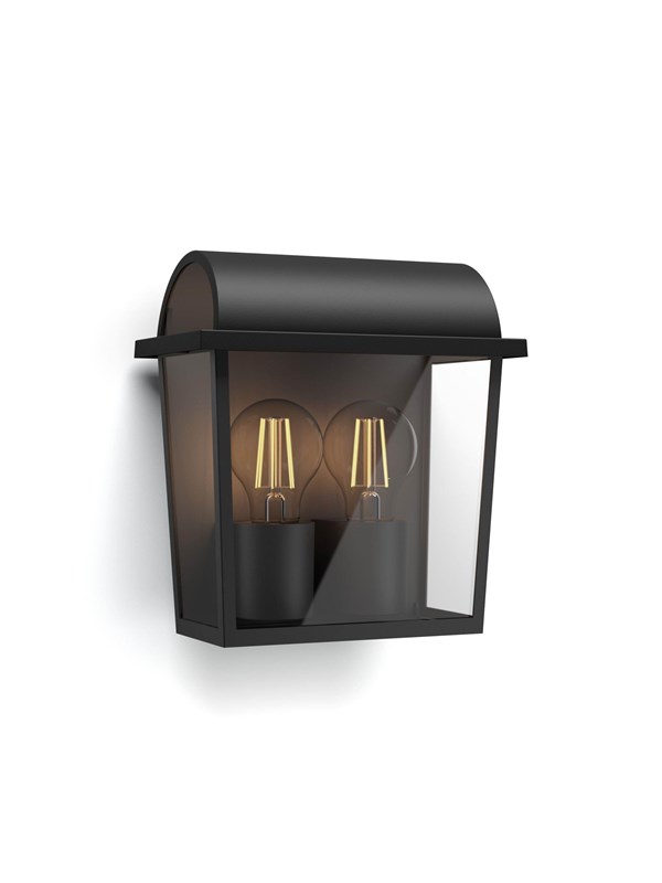 Philips Harvest outdoor wall lamp, black