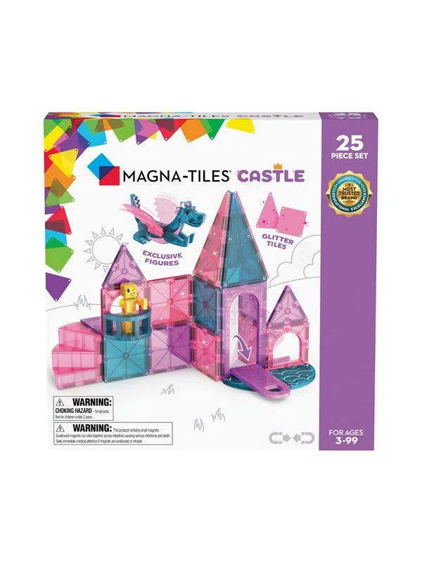 Magna-Tiles Castle 25-Piece Magnetic Construction Set