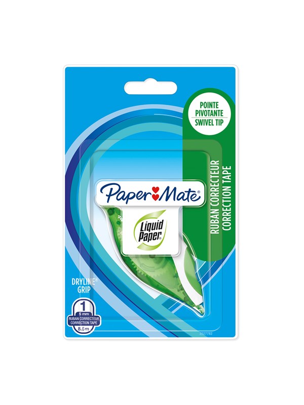 Paper Mate Dryline Grip Korreksjons-/rette tape ass farger