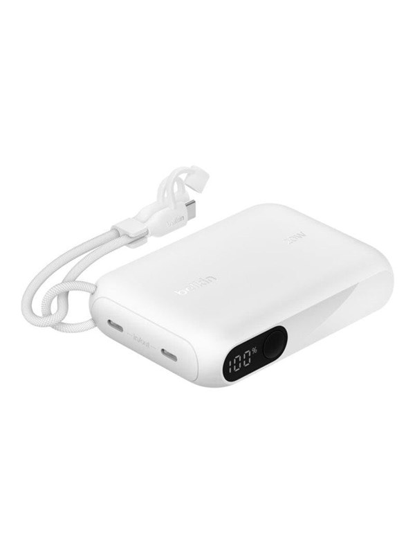 Belkin BoostCharge power bank - with display - 24 pin USB-C - 20 Watt Nødlader - 10000 mAh