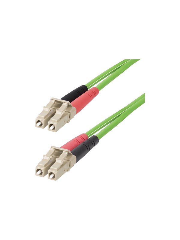 StarTech.com 10m (30ft) LC to LC (UPC) OM5 Multimode Fiber Optic Cabled - patch cable - 10 m - green - Grønn - 10m