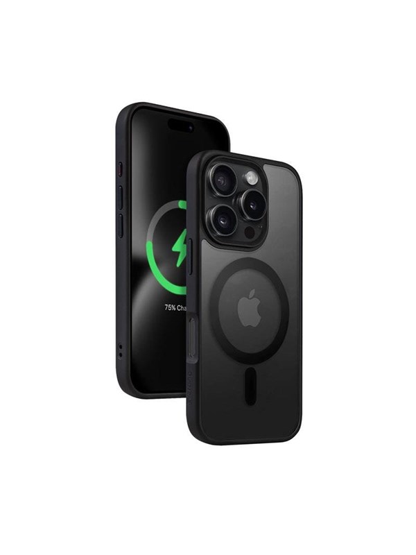 CRONG Hybrid Frost MAG Cover - Case with MagSafe for iPhone 16 Pro (Black)