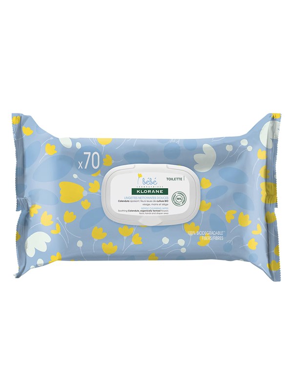 Klorane Baby Cleansing Wipes 420g.- 70 stk