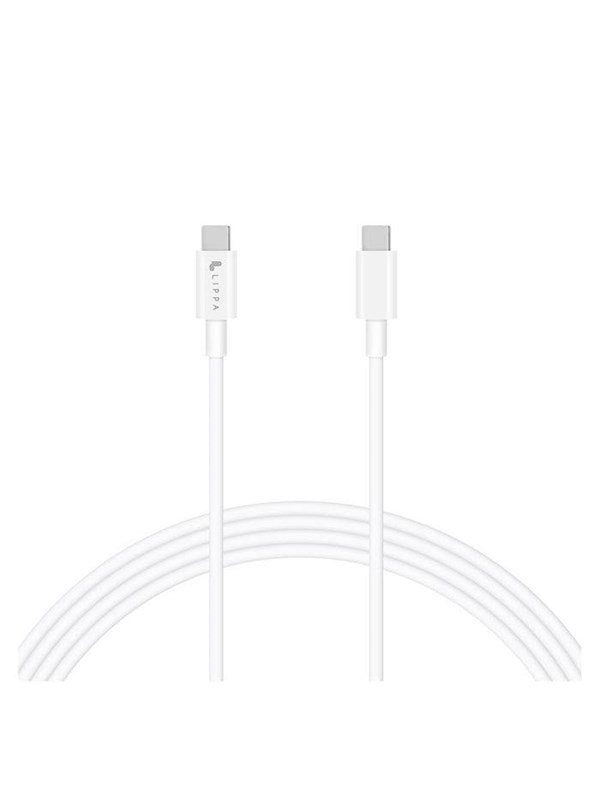 Lippa USB-C to USB-C 60W cable 1m White