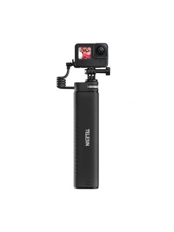 TELESIN Power grip selfie stick (With power bank) Nødlader - Svart - 10000 mAh