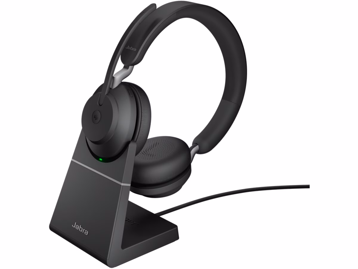 Jabra Evolve2 65 Link380c MS Stereo Stand Black