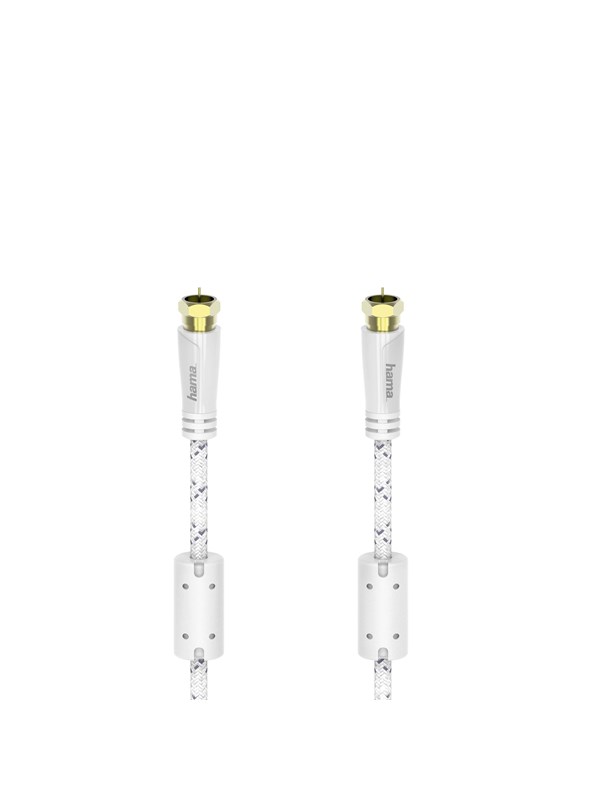 Hama Cable Antenna 90dB F-Plug-F-Plug White 5m