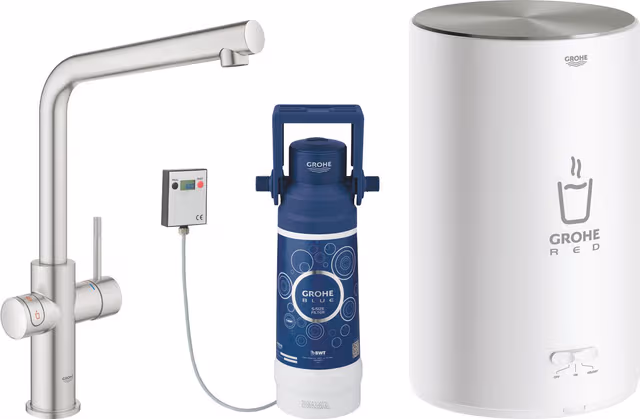 Grohe Red II Duo L blandebatteri med kokefunksjon (brushed chrome)