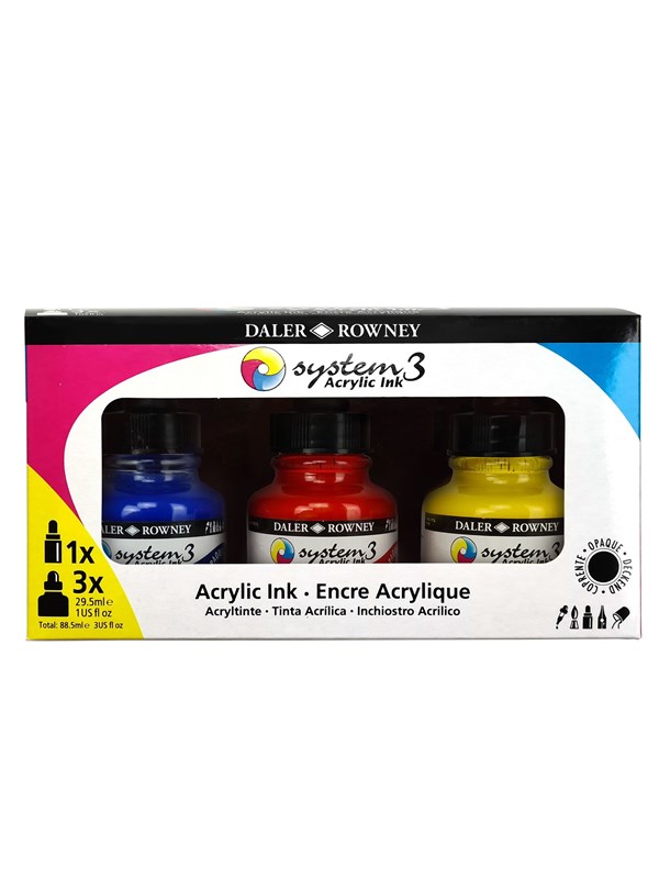 Daler-Rowney System3 Starter Ink Set 3x29.5 ml