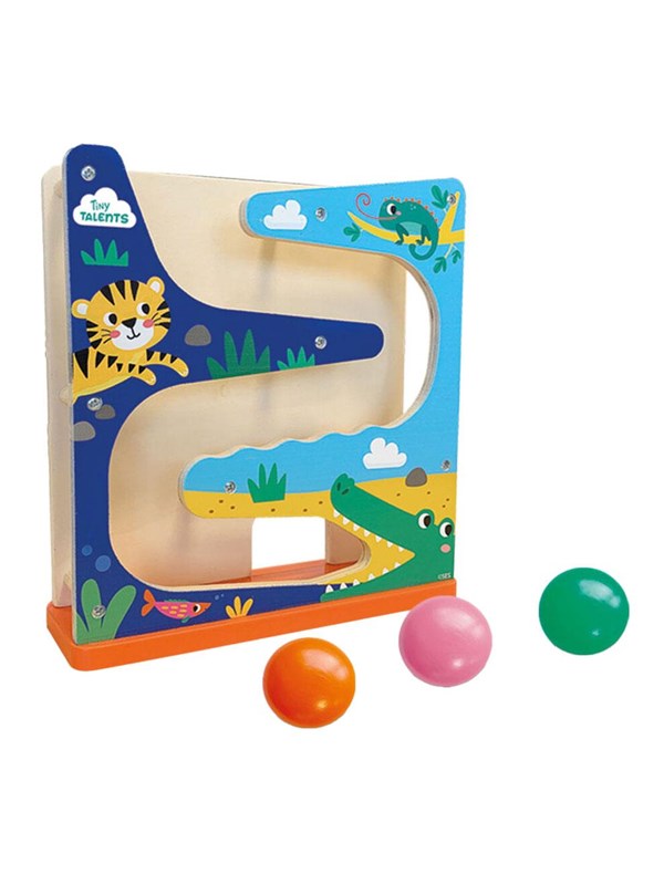 SES Creative Tiny Talents Wooden Ball Track Crocodile
