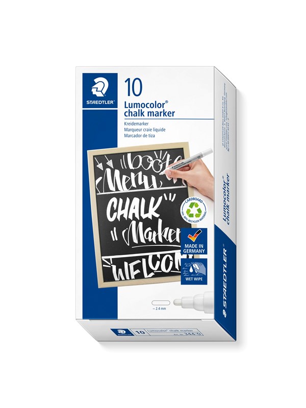 Staedtler Chalk marker Lumocolor white 10 pcs