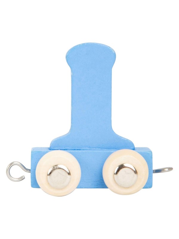 Small Foot - Wooden Letter Train Blue - I - 12 pieces